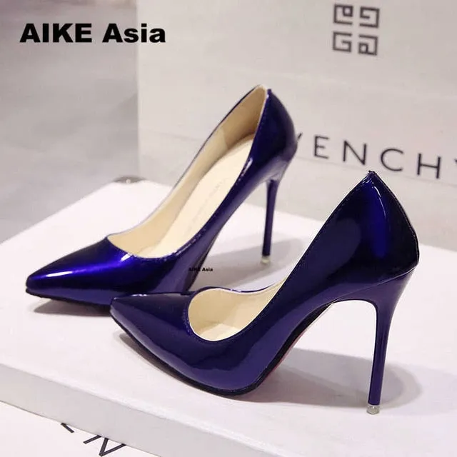 2018 New Fashion high heels women pumps thin heel
