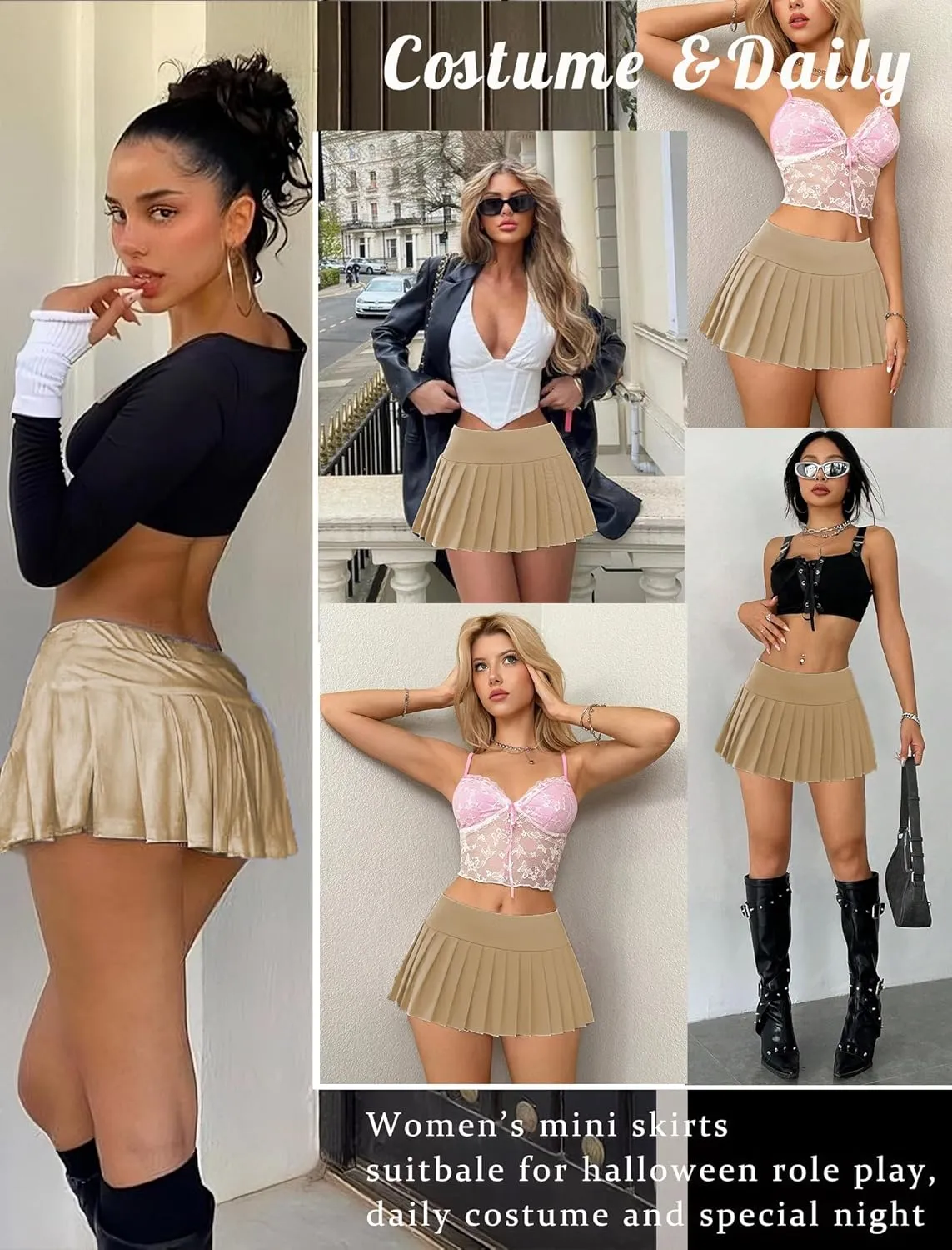 Avidlove Skirts for Women Y2k Mini Skirt Casual Pleated Short Skirts Pleated Cheer Skirt