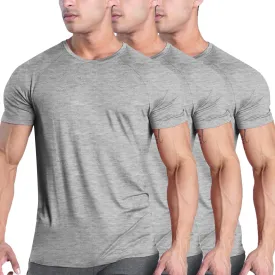 COOFANDY Men's 3 Pack Workout T Shirts Short Sleeve Gym Bodybuilding Muscle Shirt Base Layer Fitness Tee Tops