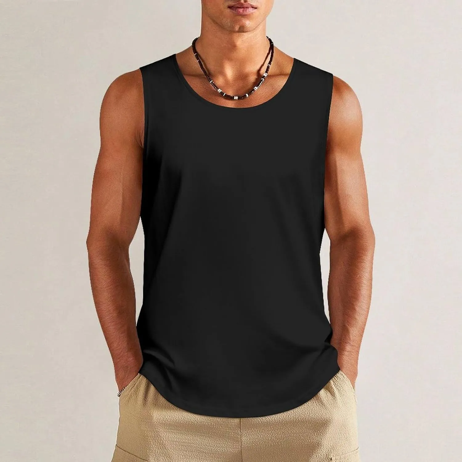 Custom Tank Top Sleeveless Tops for Men Design Your Image Logo Text Undershirt for Fitness Gym Workout