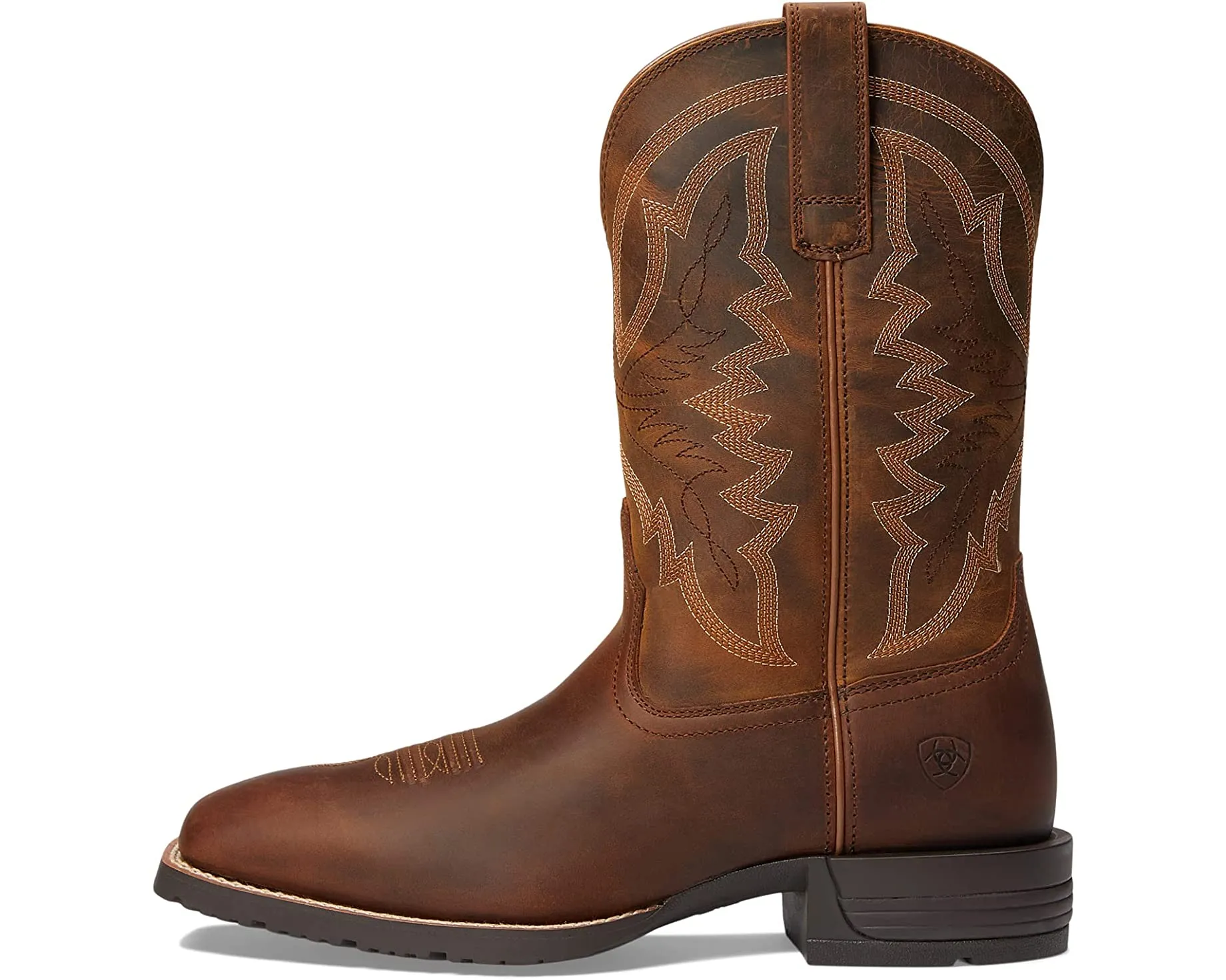 Hybrid Ranchwork Western Boot Ariat, Thatch Brown