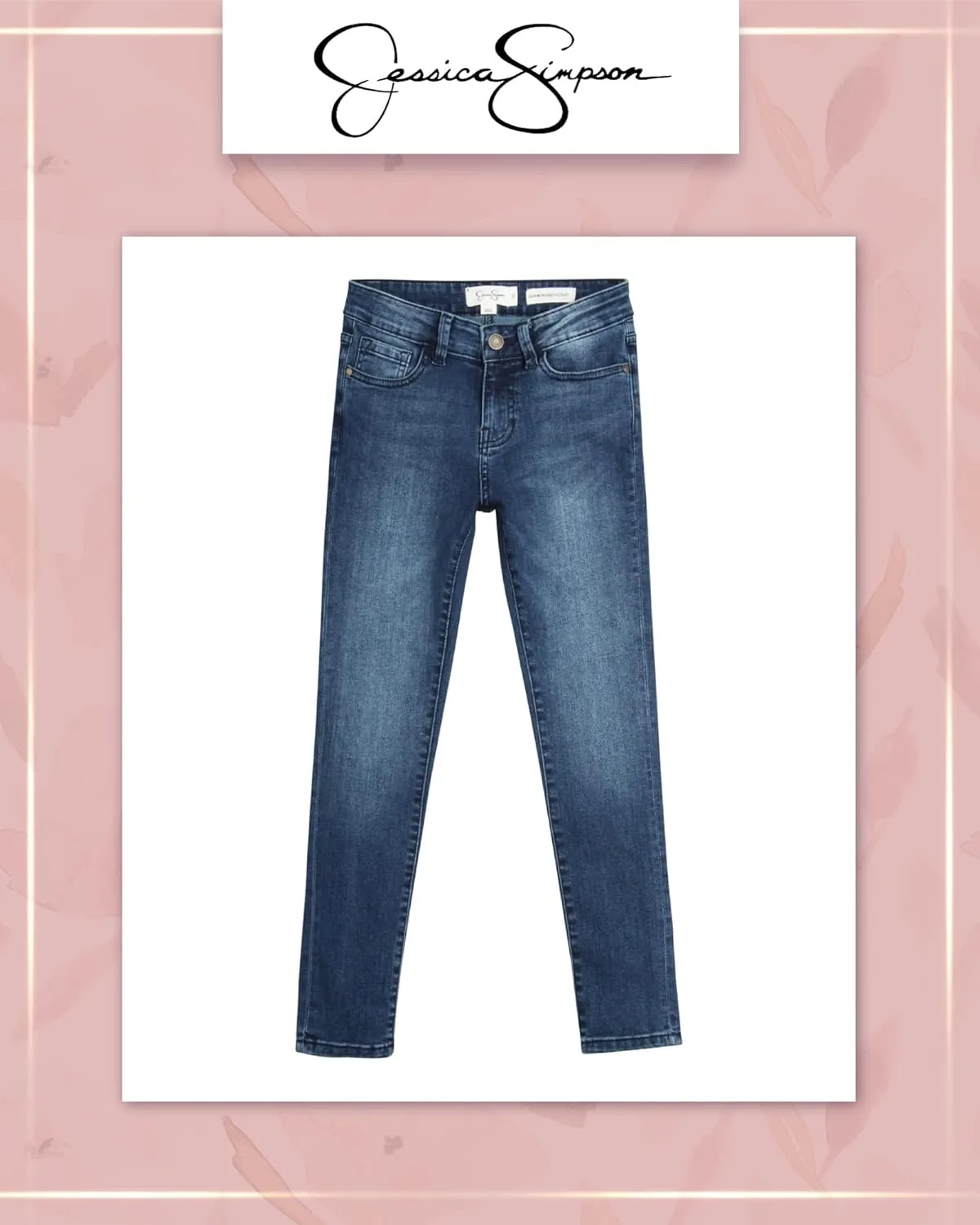 Jessica Simpson Girls Jeans - Comfort Stretch Skinny, Flare, Straight Cut Denim Jeans - Casual Pocket Jeans for Girls (4-16)