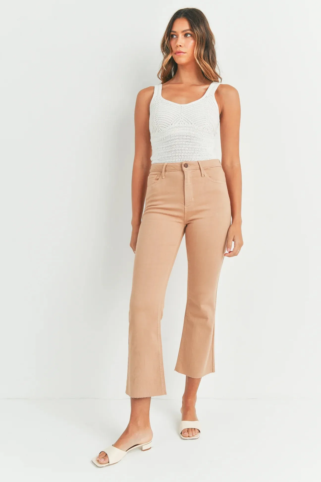 Just Black Cropped Demi Flare Jean
