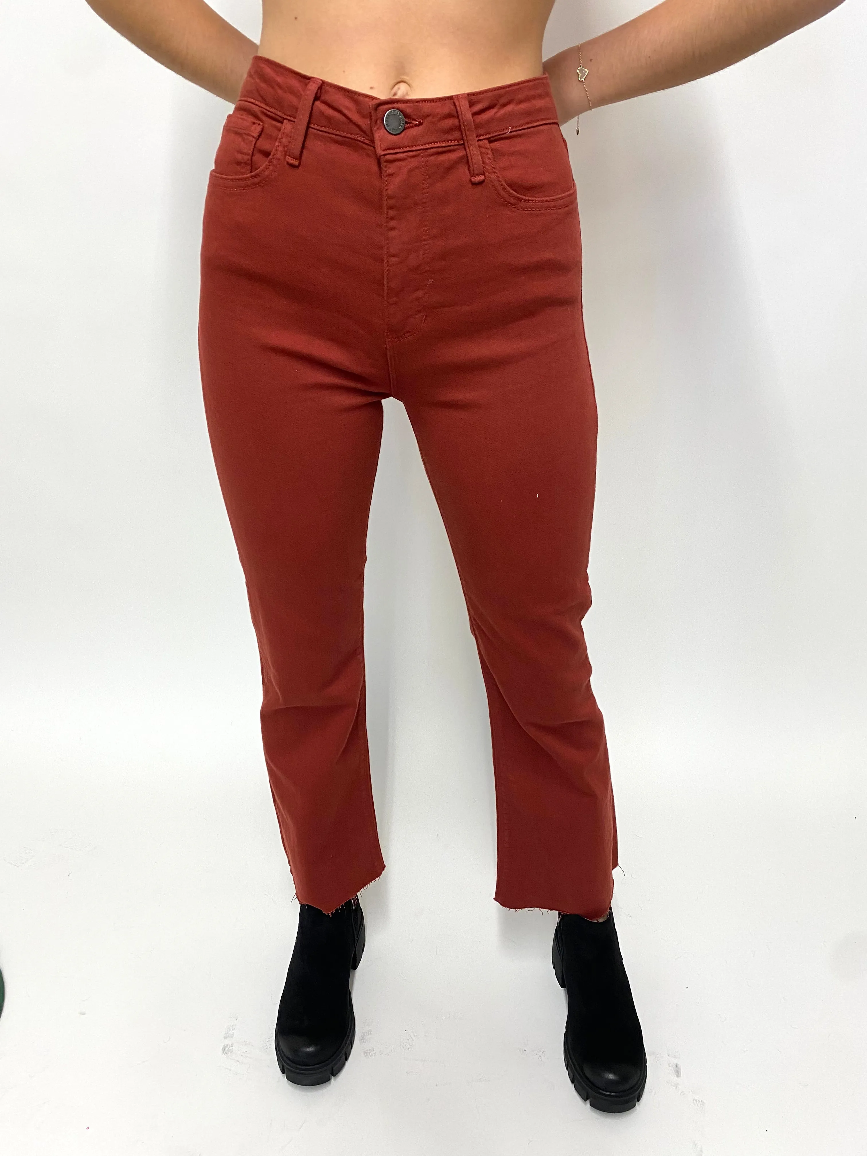 Just Black Cropped Demi Flare Jean