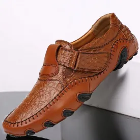 Kaegreel Peas Shoes Men's Leather Four Seasons Casual Shoes Octopus British Handmade Shoes