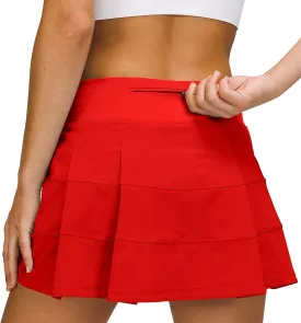 MCEDAR Athletic Tennis Golf Skorts Skirts for Women with Pocket Workout Running Sports Pleated Skirts Casual