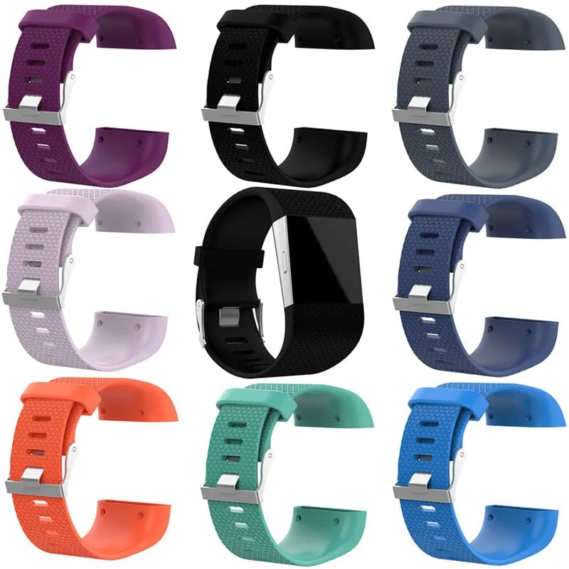 Replacement Silicone Watch Strap compatible with the Fitbit Surge