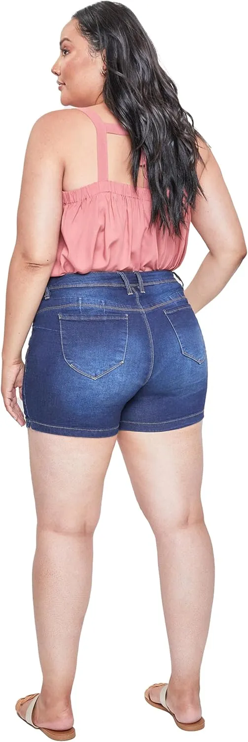 Royalty For Me Womens Women's Plus Size Wannabettabutt Side Slit Hem Shorts SustainableShorts