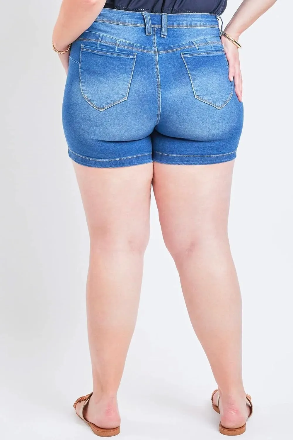 Royalty For Me Womens Women's Plus Size Wannabettabutt Side Slit Hem Shorts SustainableShorts