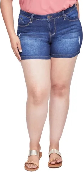 Royalty For Me Womens Women's Plus Size Wannabettabutt Side Slit Hem Shorts SustainableShorts