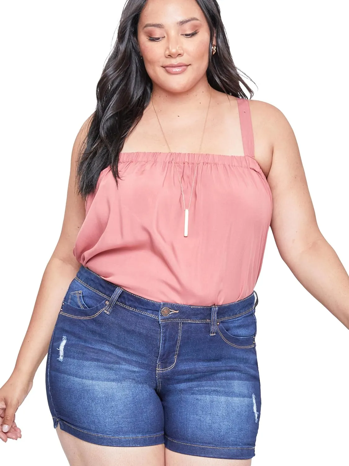 Royalty For Me Womens Women's Plus Size Wannabettabutt Side Slit Hem Shorts SustainableShorts
