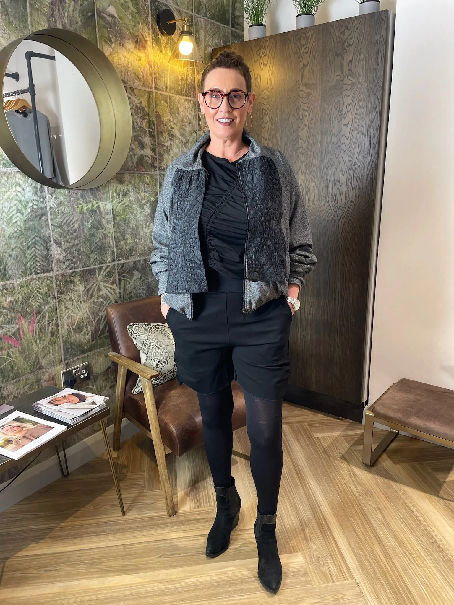 Tweed Blouse in Black